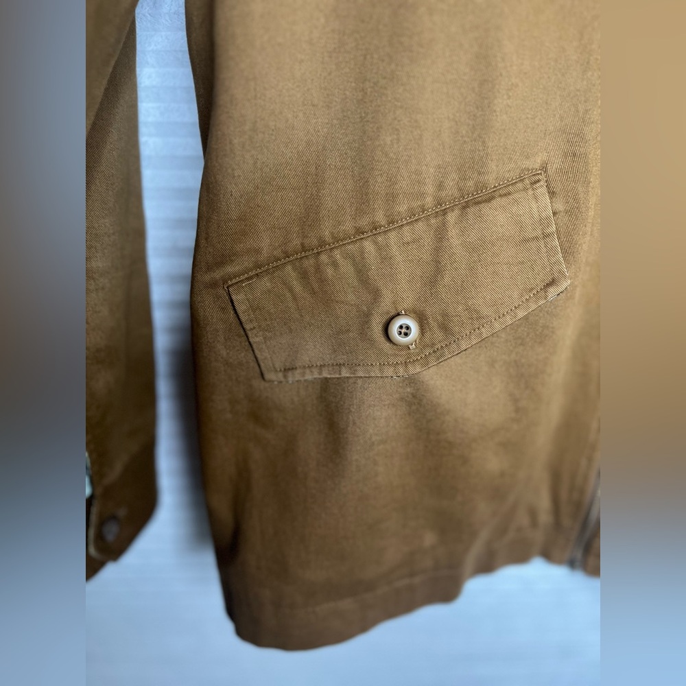 Good Design for Good Deeds Men’s Utility Brown Khaki Jacket Large - Picture 4 of 9
